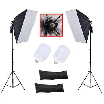 Softbox szett 2db 50x70 softbox, 2db 25W LED izzó, 2db 230cm állvány