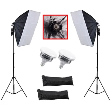 Softbox szett 2db 50x70 softbox, 2db 85W LED izzó, 2db 230cm állvány