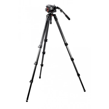 Manfrotto 504 fluid video fej + 536 karbon video állvány, single láb 504HD,536K