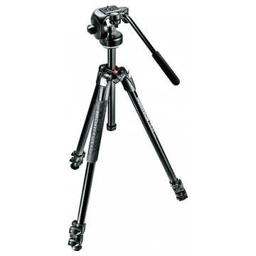 Manfrotto 290 Xtra kit alu 3 szekciós állvány + fluid fej MK290XTA3-2W