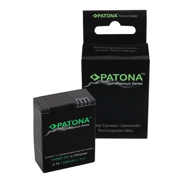 PATONA Premium Akku f. GoPro HD Hero 3+ AHDBT302 AHDBT301 AHDBT201 - 1202