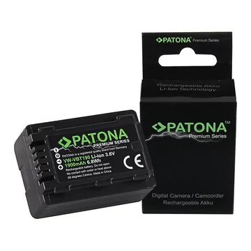 PATONA Premium Akku f. Panasonic VW-VBT190 HC-V757 V777 VX878 WX979 - 1258