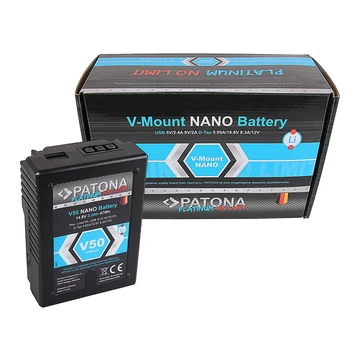 PATONA Platinum V-Mount Akku NANO V50 with 47Wh RED ARRI 1298