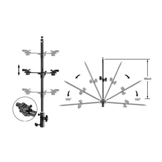 JINBEI JB11-040 rendszervaku és ernyőtartó adapter
