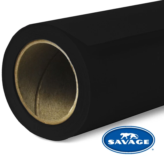 SAVAGE papír premium fotóháttér Black 1,35×11m