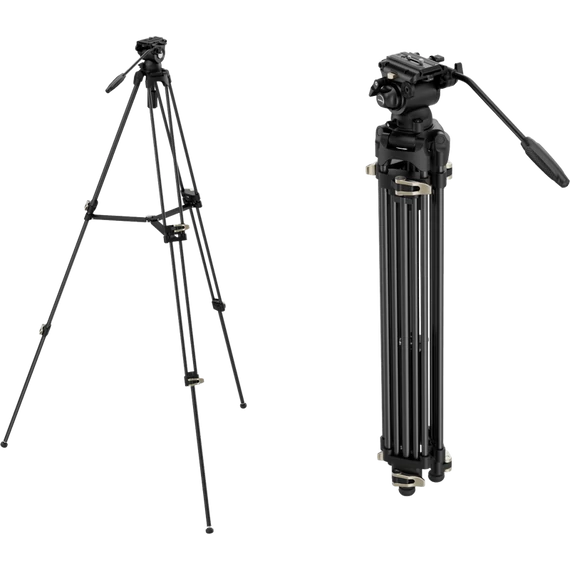 SmallRig 4686 Heavy-Duty Fluid Head Video Tripod Kit AD-01S