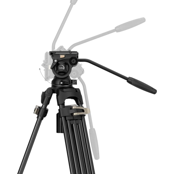 SmallRig 4686 Heavy-Duty Fluid Head Video Tripod Kit AD-01S