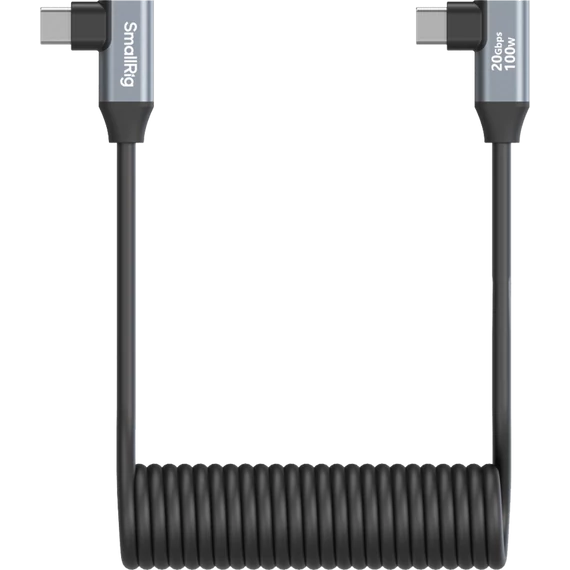 SmallRig 4793 USB-C Angled to USB-C Angled Coiled Data Cable