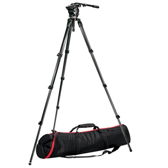 Manfrotto 526 fluid fej + 536 karbon állvány,100-as csésze, single láb 526,536K-1