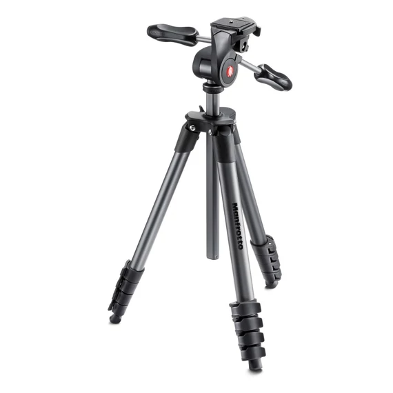 Manfrotto Compact Advanced állványszett 3D fejjel, fekete MKCOMPACTADV-BK