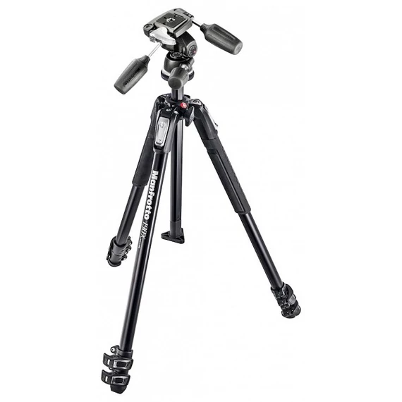 Manfrotto 190X kit alu 3 szekciós állvány + 804mk II 3D fej MK190X3-3W1