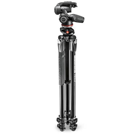 Manfrotto 290 Dual kit alu 3 szekciós állvány 90° oszloppal + 3D fej MK290DUA3-3W