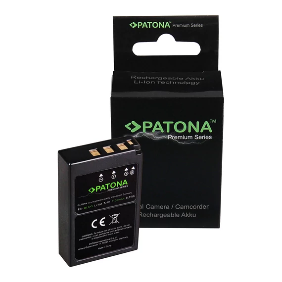 PATONA Premium Akku f. Olympus BLS5 BLS-5 E-P3 E-PL2 PEN E-PL3 E-PM1 - 1192