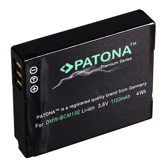 PATONA Premium Akku f. Panasonic DMW-BCM13 DMC-TZ41 DMC-TS5 DMC-FT5 - 1193