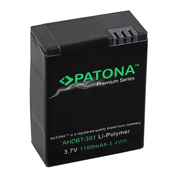 PATONA Premium Akku f. GoPro HD Hero 3+ AHDBT302 AHDBT301 AHDBT201 - 1202