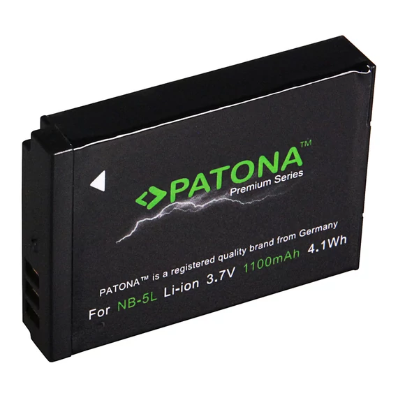 PATONA Premium Akku f. Canon NB-5L NB5l PowerShot SX200 SX210 SX220 - 1208