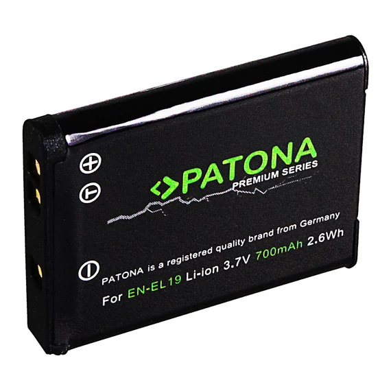 PATONA Premium Akku f. Nikon EN-EL19 CoolPix S32 S6400 S3100 S2600 -