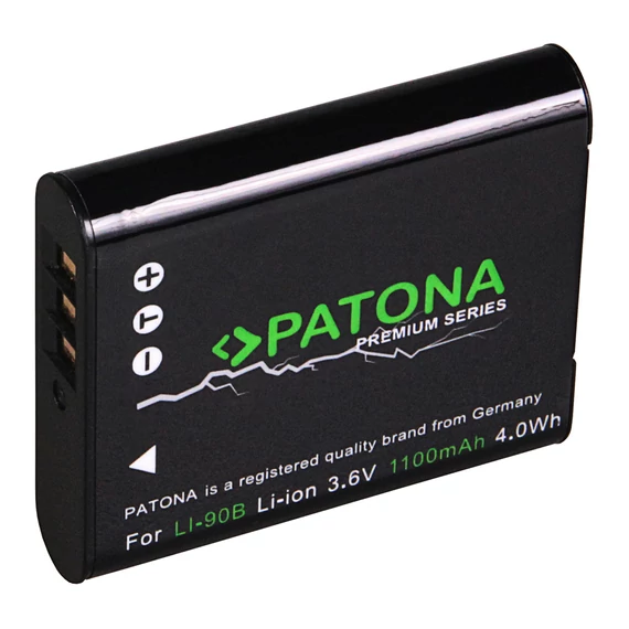 PATONA Premium Akku f. Olympus Li-90B Li 90B Li90b Olympus Tough TG1 TG-1 TG6 TG-6 - 1219