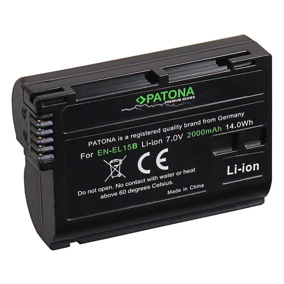PATONA Premium Akku f. Nikon 1 V1 EN-EL 15 EN-EL15B ENEL 15 D7000 D800 D600 Z6 Z7 - 1224