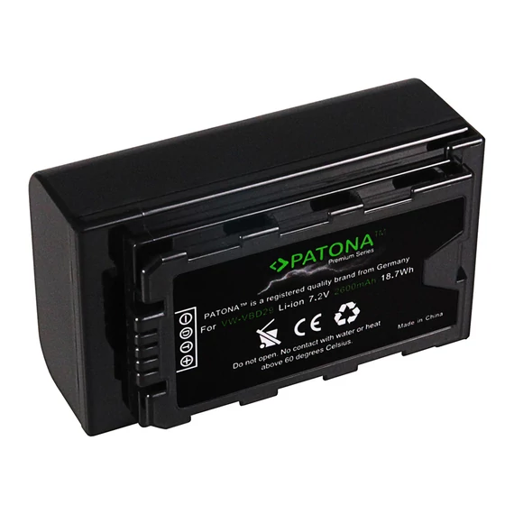 PATONA Premium Akku f. Panasonic VW-VBD29 AJ-PX298MC HDC-MDH2GK Aj-HPX270 - 1229