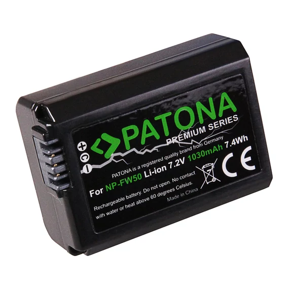 PATONA Premium Akku f. Sony NP-FW50 NEX-3 NEX.3C NEX-5 NEX.5A NEX-7 - 1248