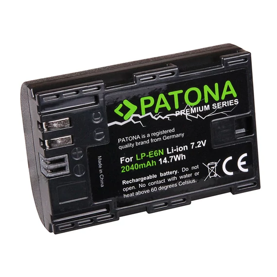 PATONA Premium Akku f. Canon LP-E6N LPE6N XC10 EOS R EOS 80D 7D 70D 6D 60D - 1259
