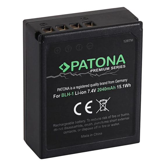 PATONA premium battery fully decoded f. Olympus BLH-1 OM-D EM-1 Mark 2 EM-1 Mark II BLH-1 E-M1X - 1287