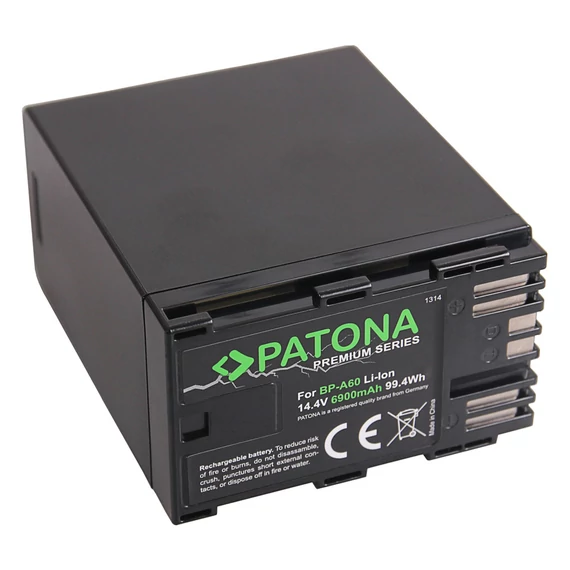 PATONA Premium Akku f. Canon BP-A60 EOS C200 C200B C200 PL C300 Mark II XF705 CA-CP200L 6900mAh - 1314