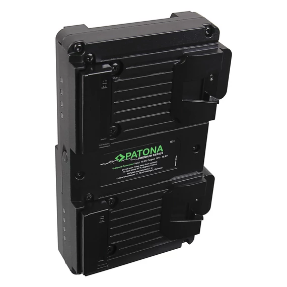 PATONA Premium Hot Swap V-Mount Adapter for 2x V-Mount PATONA NANO batteries incl. D-Tap charging function - 1331