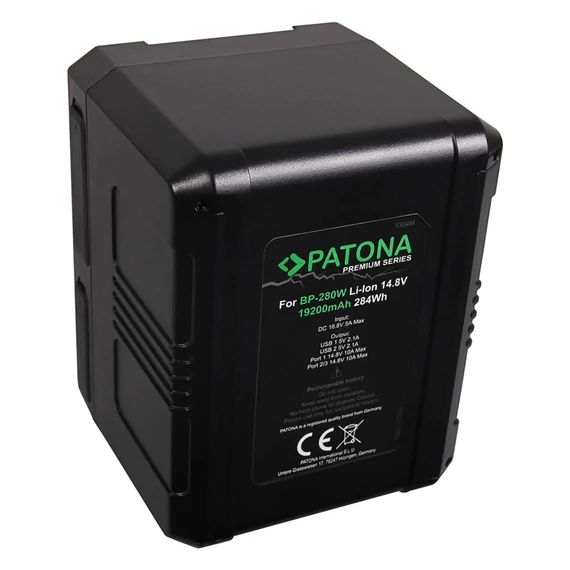 PATONA Premium Battery V-mount 284Wh f. Sony BP280W DSR 250P 600P 650P 652P - 1334