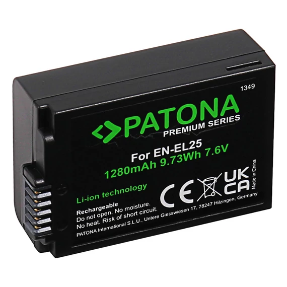 PATONA Premium Akku EN-EL25 f. Nikon Z30 Z50 Z fc - 1349