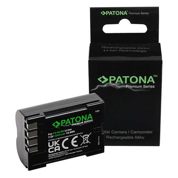 PATONA Premium Akku f. Olympus BLM1 BLM5 E1 E3 E5 E300 E330 E500 E510 E520 C-8080 C-7070 C-5060 - 1351