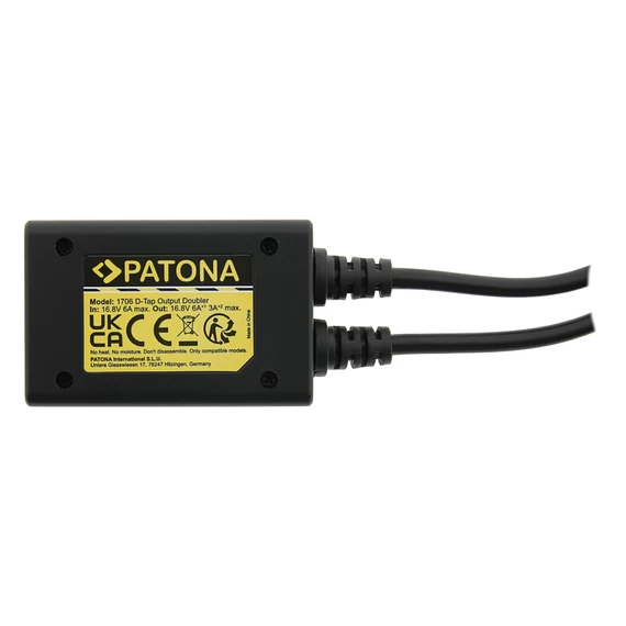 PATONA 2-way D-TAP Outdoor Adapter Splitter Hub 1 male D-TAP to 2 female D-TAP - 1706