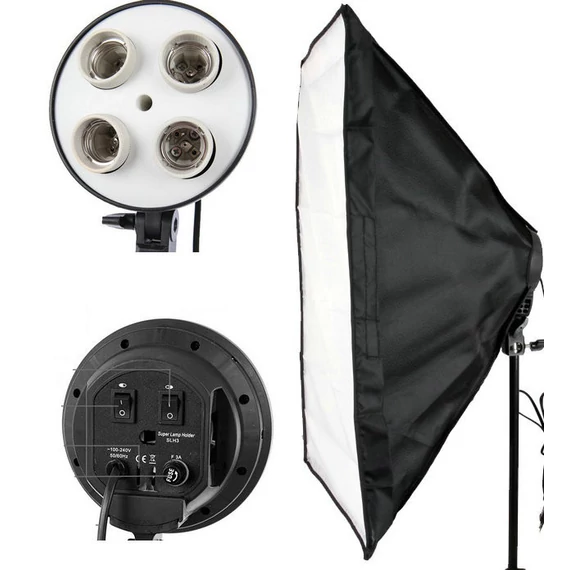 Softbox 40x60cm, 4db E27 foglalattal