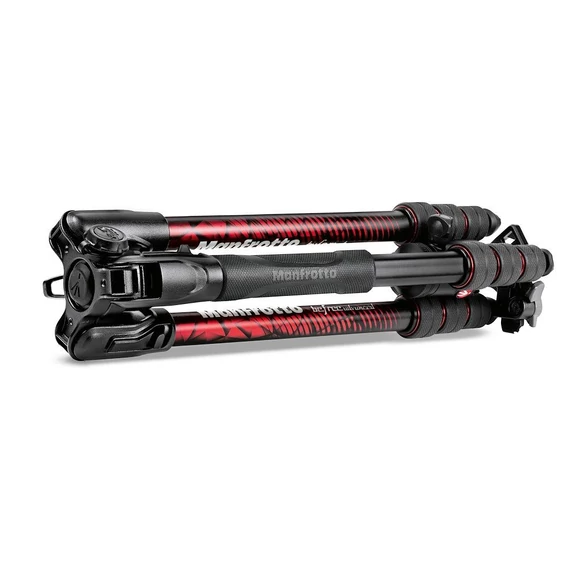 Manfrotto Befree Advanced alu travel állvány tekerős zár+gömbfej,piros MKBFRTA4RD-BH