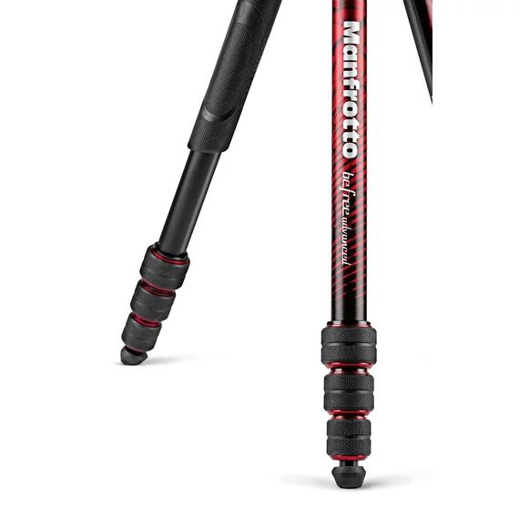 Manfrotto Befree Advanced alu travel állvány tekerős zár+gömbfej,piros MKBFRTA4RD-BH