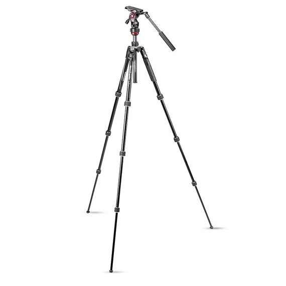 Manfrotto Befree live kit alu állvány tekerős lábzárral+ fluid fej MVKBFRT-LIVE