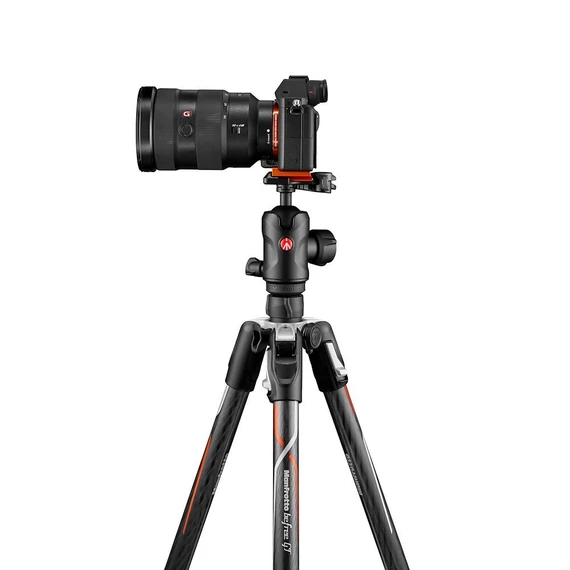 Manfrotto Befree GT Karbon tekerős lábzár+gömbfej Sony Alpha kamerához MKBFRTC4GTA-BH