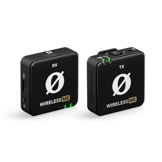 RODE WIRELESS ME ULTRA KOMPAKT DIGITÁLIS VEZETÉK NÉLKÜLI MIKROFON RENDSZER KÉT CSATORNÁS VEVŐVEL, EGY ADÓVAL, ADÓBA ÉS VEVŐBE ÉPÍTETT MIKROFONNAL