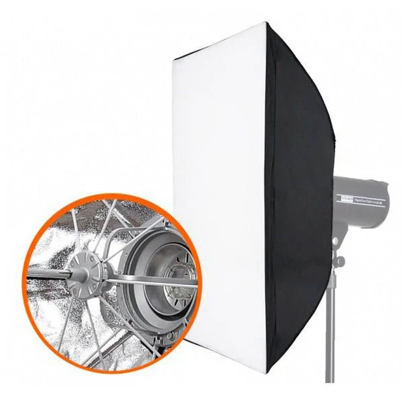 Softbox 60x60 cm ernyőként nyitható bowens adapterrel