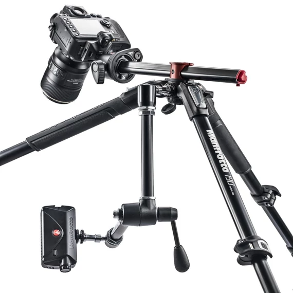 Manfrotto 190XPRO alumínium 4 szekciós állvány horizontális oszloppal MT190XPRO4