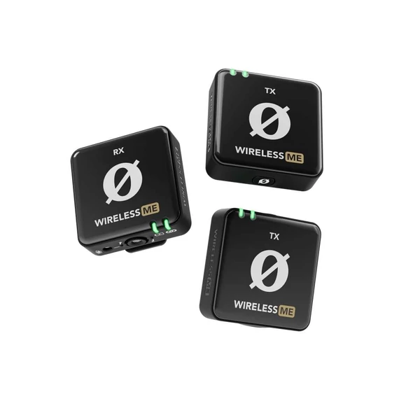 Rode Wireless ME Dual ultra kompakt digitális vezeték nélküli mikrofon rendszer két adóval, adókba és vevőbe épített mikrofonnal