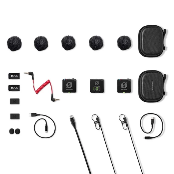 RODE WIRELESS PRO PROFESSZIONÁLIS KÉT CSATORNÁS DIGITÁLIS VEZETÉK NÉLKÜLI MIKROFON RENDSZER FEJLETT FUNKCIÓKKAL ÉS SZÁMOS KIEGÉSZÍTŐVEL