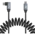 SmallRig 4792 USB-C Straight to USB-C Angled Coiled Data Cable